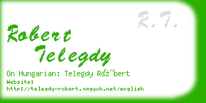 robert telegdy business card